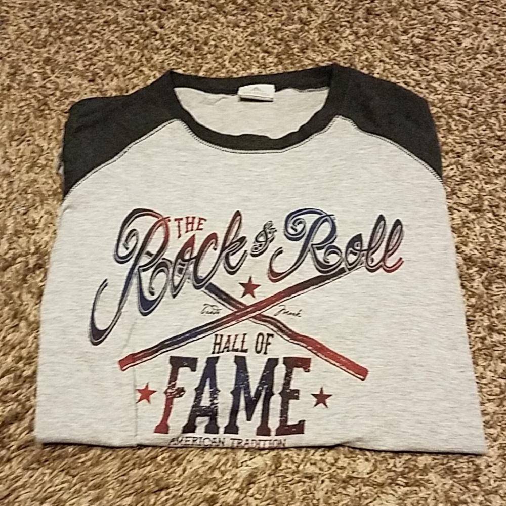 Mens rock and roll hall and fame t shirt tee